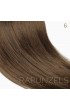110 Gram 18" Hair Weave/Weft Colour #6 Light Chestnut Brown (Full Head)